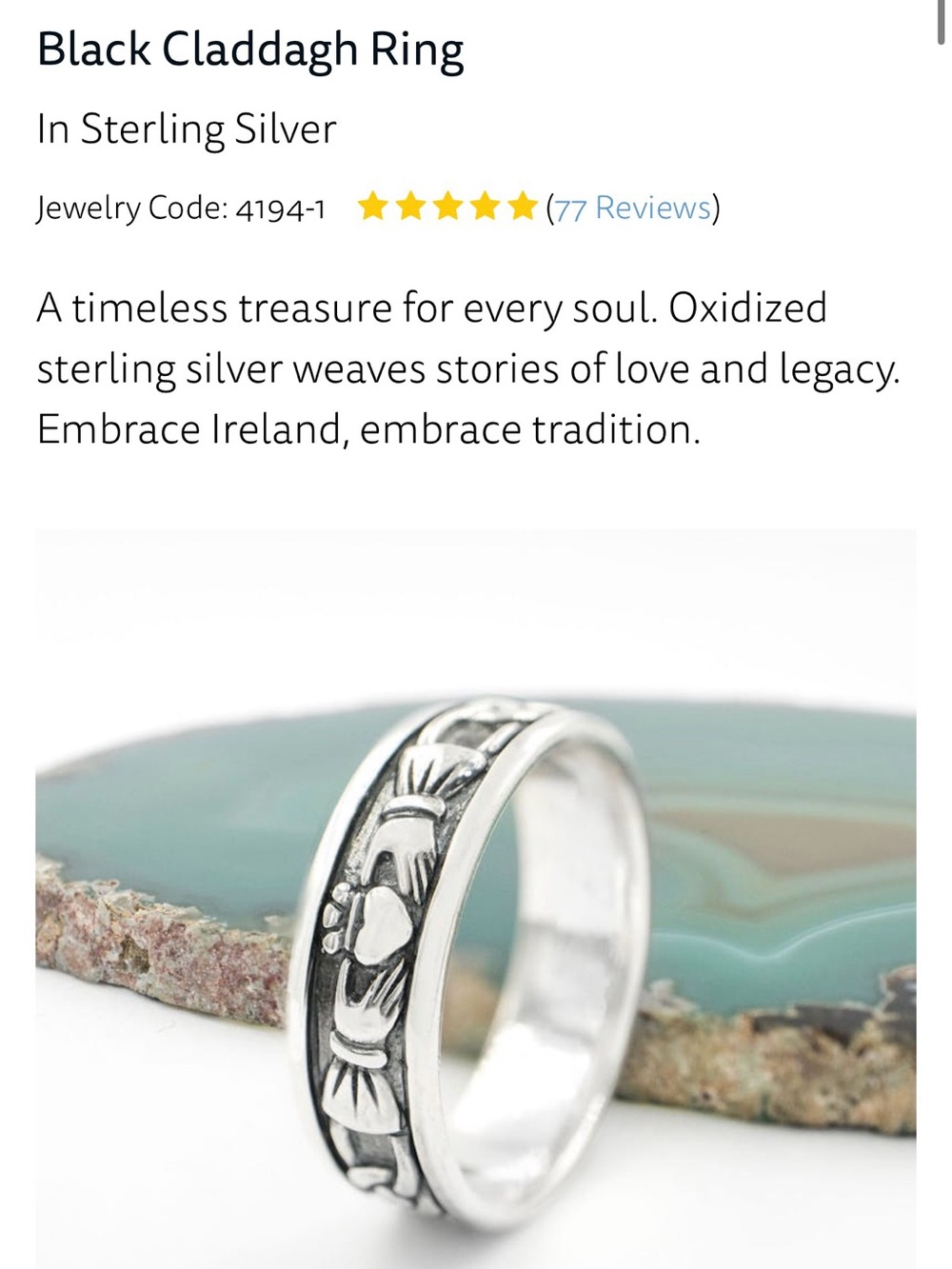 Silver Claddagh Ring